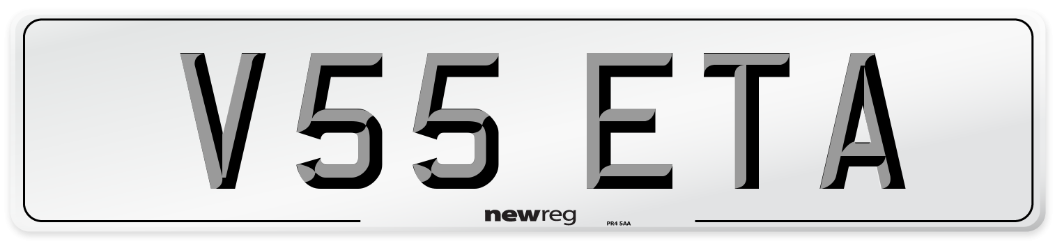 V55 ETA Number Plate from New Reg